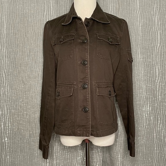 J. Crew Jackets & Blazers - J. Crew brown aged utility jacket